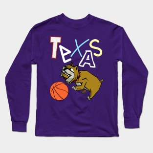 Texas Wild Bulldogs Basketball Squad Warmup Jersey Long Sleeve T-Shirt